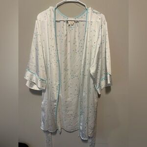 Kate Spade Dream A Little Dream Satin Robe Size L/XL